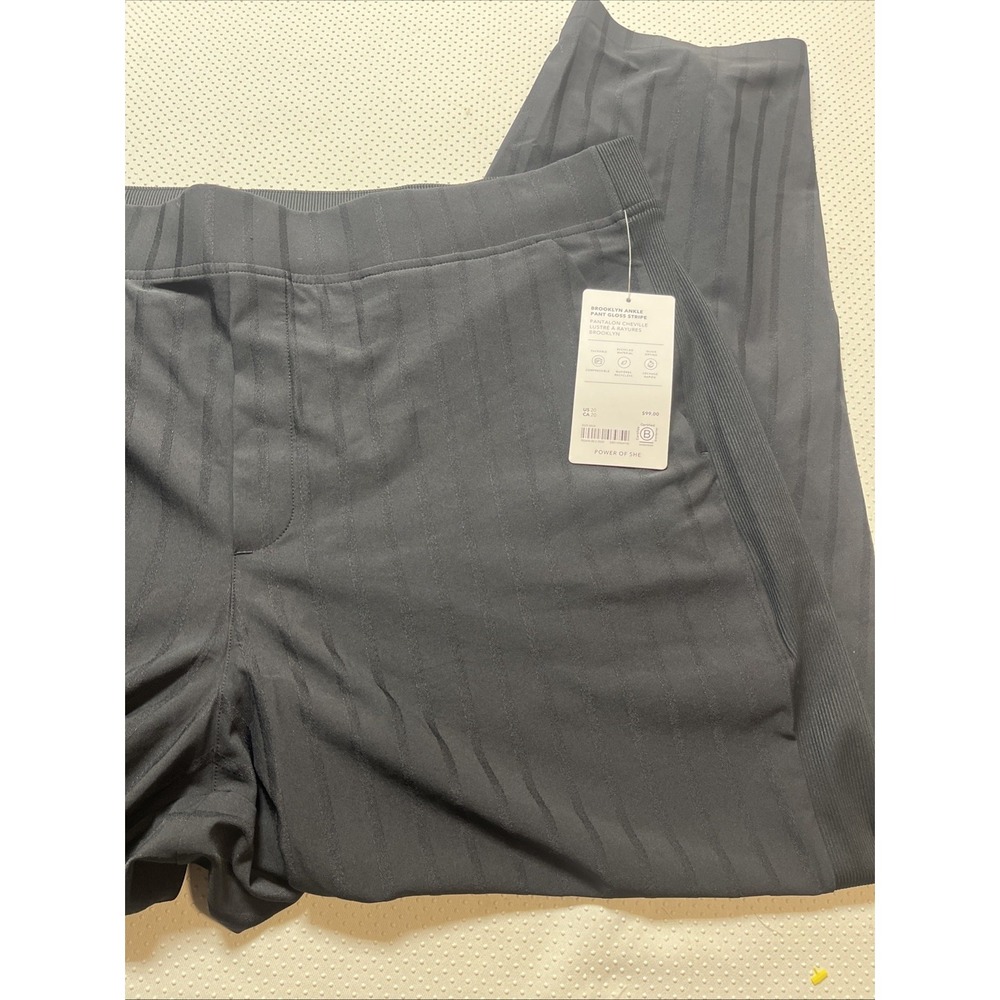 New With tags Athleta‎ Brooklyn Ankle Pant Gloss Stripe Black # Size 20 NWT